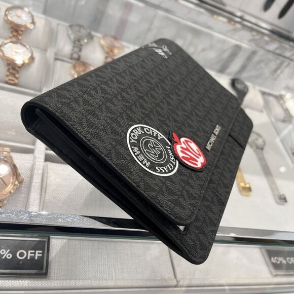 Michael Kors Cooper Large Embellished Signature Logo Travel Wallet 36R5LCOF6B - Picture 8 of 10